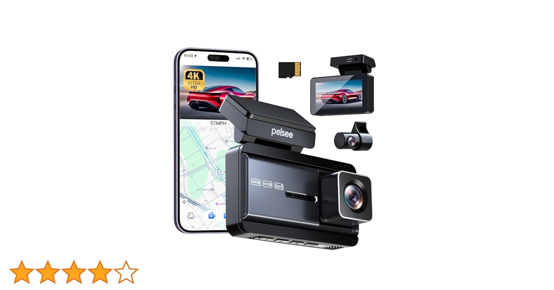 Pelsee ドライブレコーダー 前後カメラ ドラレコ 4K 800万画素 Amazon.co.jp: Pelsee ドライブレコーダー 前後カメラ 4K UHD